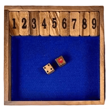 Shut The Box 9x9 Large | Classic Family Dice Game for All Ages - Creative Crafthouse