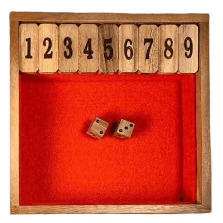 Shut The Box 9x9 Large | Classic Family Dice Game for All Ages - Creative Crafthouse