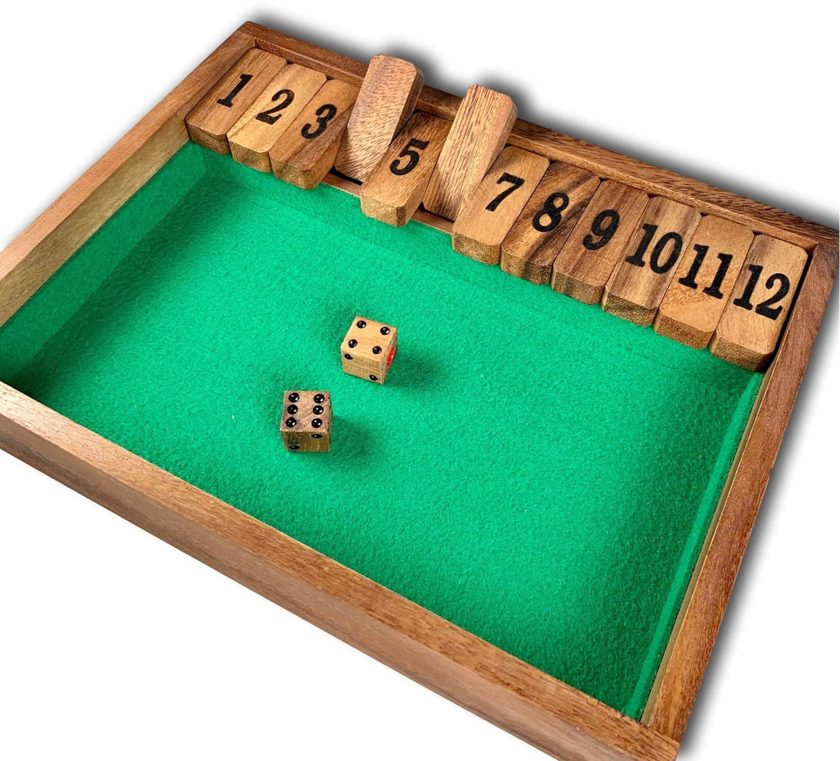 Shut The Box Game #1 - 12 Premium - Family Game For All Ages - Creative Crafthouse