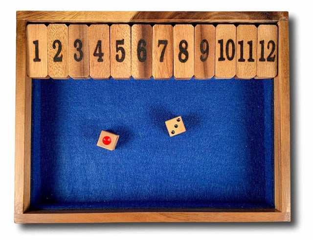 Shut The Box Game #1 - 12 Premium - Family Game For All Ages - Creative Crafthouse