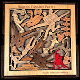 Skating Fanatics Wood Puzzle – Figure Skating and Ice Dancing Brain Teaser - Personalizable Gift For Her - Creative Crafthouse