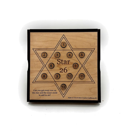 Star 26 Math Puzzle | Challenging Wooden Brain Teaser - Creative Crafthouse