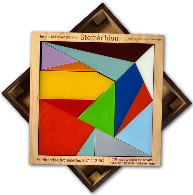 Stomachion or Ostomachion Puzzle - worlds oldest by Archimedes - very difficult with many challenges - Creative Crafthouse
