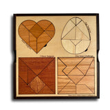 Tangram Challenge Plus wooden four-in-one shape puzzle