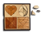 Tangram Challenge Plus Wooden Puzzle – 4 - in - 1 Brain Teaser Set with Classic Tangrams - Creative Crafthouse