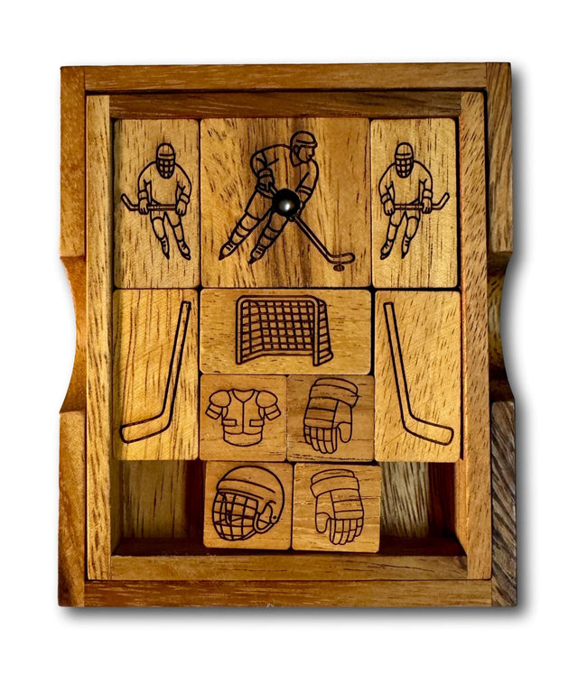 The Hockey Challenge Puzzle | Wooden Sliding Puzzle - Creative Crafthouse