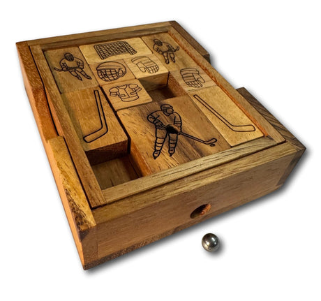 The Hockey Challenge Puzzle | Wooden Sliding Puzzle - Creative Crafthouse
