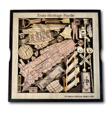 Train Heritage Wood Puzzle - Personalize with a Laser Engraved Name or Message - Creative Crafthouse