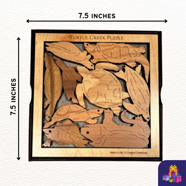 Turtle Creek Puzzle - artistic and challenging - can be personalized - Creative Crafthouse