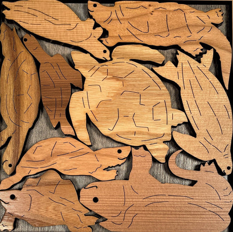 Turtle Creek Puzzle - artistic and challenging - can be personalized - Creative Crafthouse