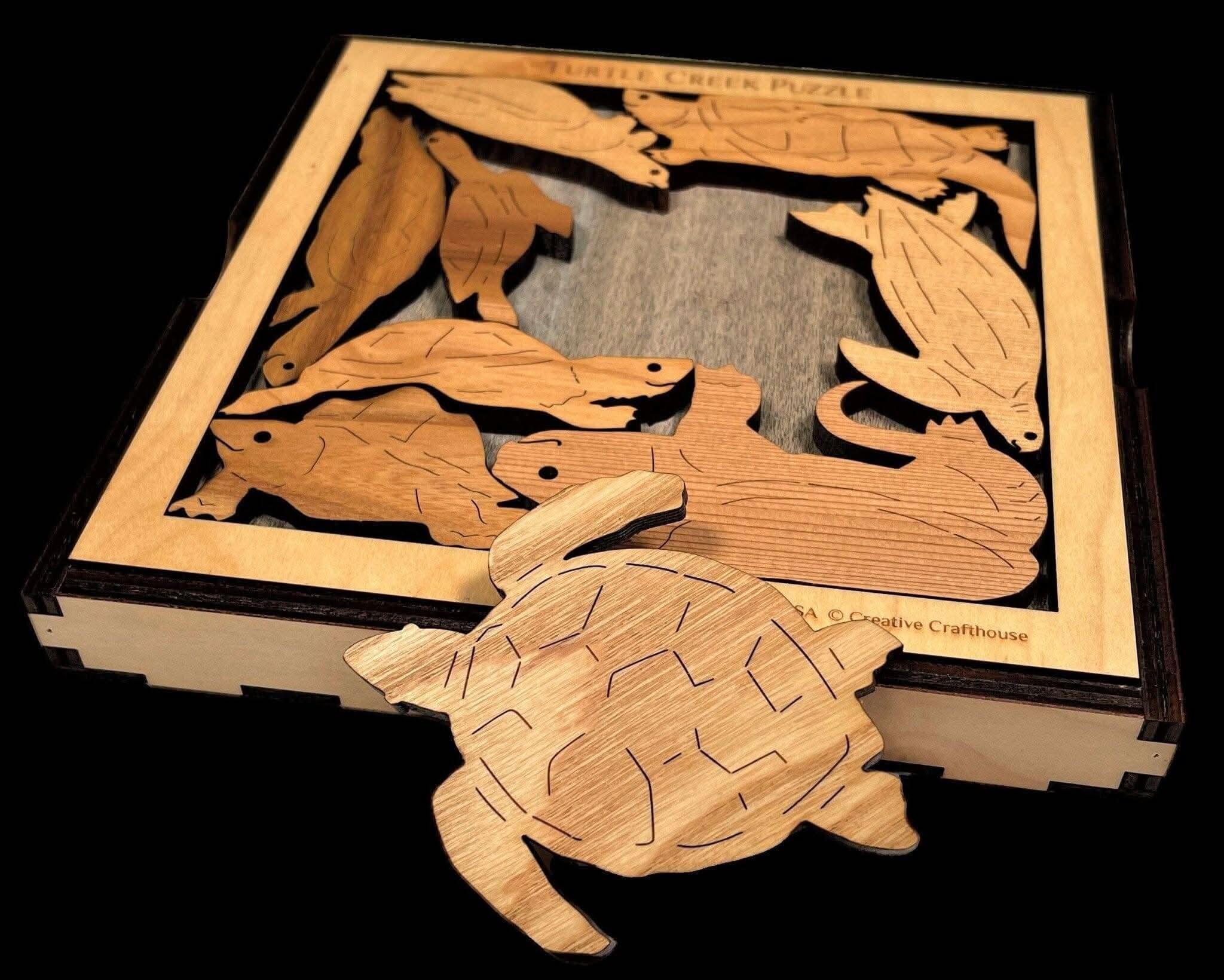Turtle Creek Puzzle - Artistic Wooden Puzzle Gift​ - Creative