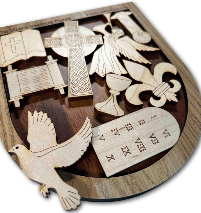Vicars Wood Religous Puzzle - Beautiful Wood Puzzle - Uniqe Gift Made in Florida - Creative Crafthouse