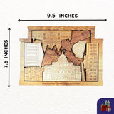 Washington DC Puzzle - artistic and challenging - can be personalized - Creative Crafthouse
