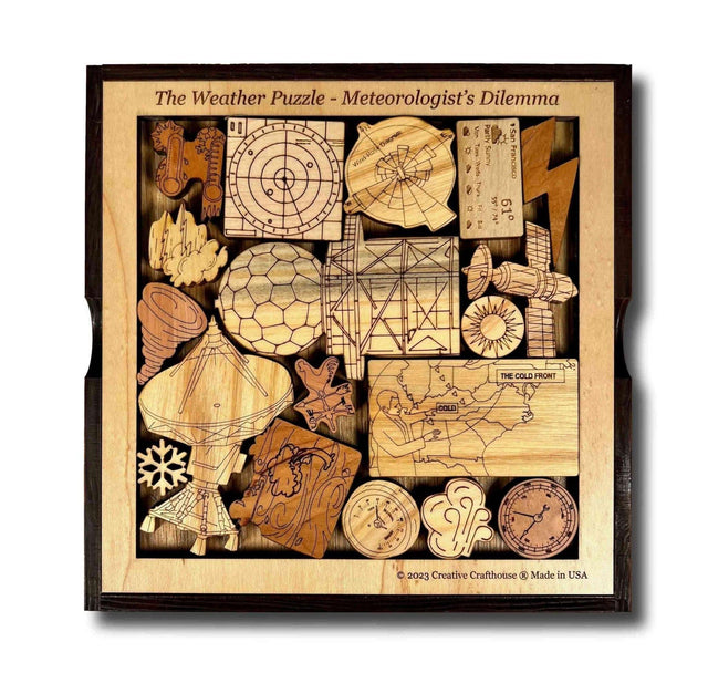 Weather Puzzle - Meteorologist's Dilemma - artistic and challenging - can be personalized - Creative Crafthouse