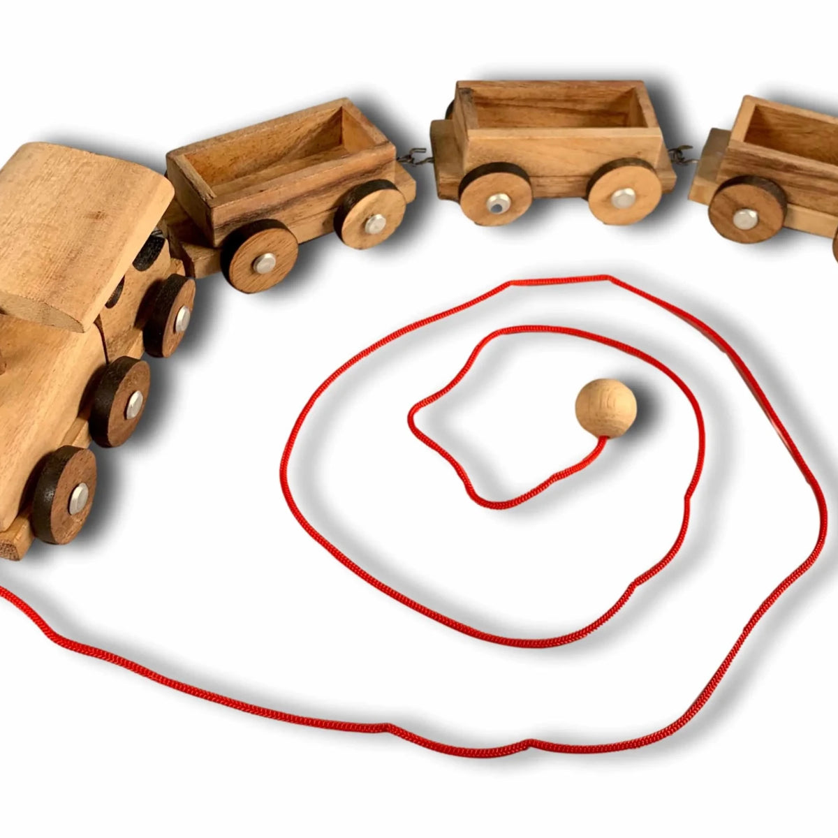 Wooden Train Pull Toy - Classic Kids Toy Set – Creative Crafthouse