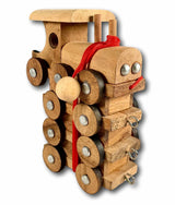 Wooden Train Set – Pull Along Toy with 3 Cars - Creative Crafthouse