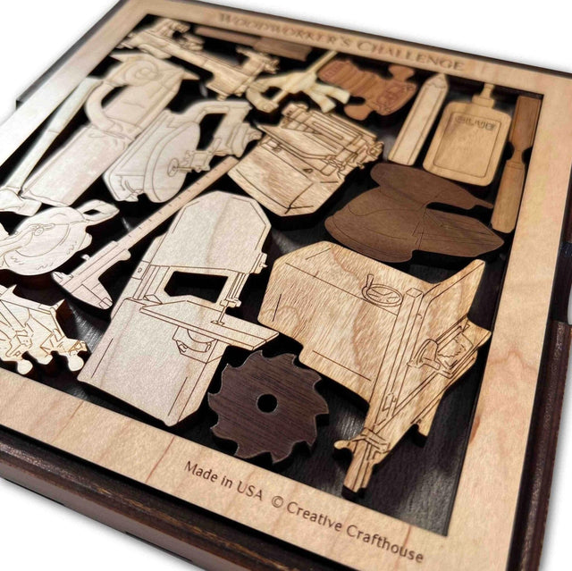 Woodworkers Challenge Puzzle - artistic and challenging - can be personalized - Creative Crafthouse