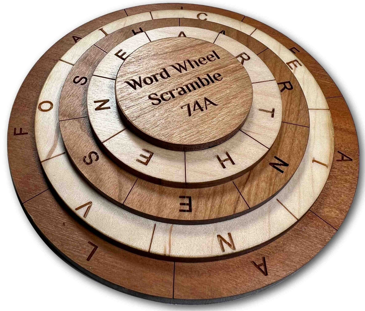 Word Wheel Scramble 74A - Word Search Puzzle - Wooden Puzzle Word Search Challenges - Creative Crafthouse