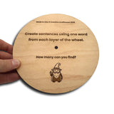 WordWeaver Sentence Building Wheel | Wooden Language Activity for Adults - Creative Crafthouse