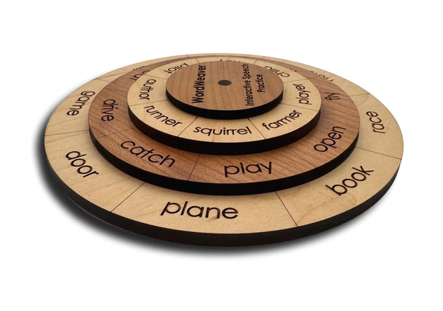 WordWeaver Sentence Building Wheel | Wooden Language Activity for Adults - Creative Crafthouse