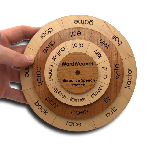 WordWeaver Sentence Building Wheel | Wooden Language Activity for Adults - Creative Crafthouse