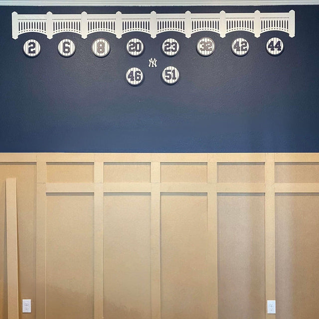 Yankee Stadium White Acrylic Facade 72 inch long x 7 inch height - 1/4 inch - Imagine This in Your Man Cave or Sports Room - Creative Crafthouse