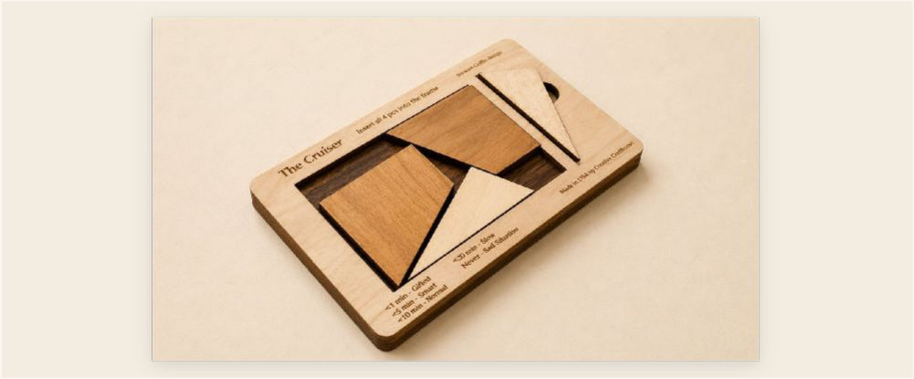 Cruiser Large | Stewart Coffin 4-Piece Wood Puzzle