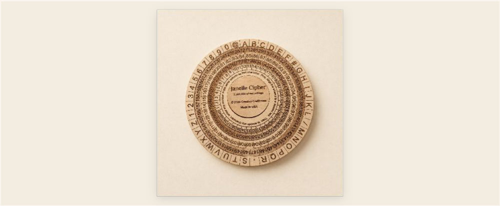 Janelle Cipher Wheel | Build Your Own Escape Room