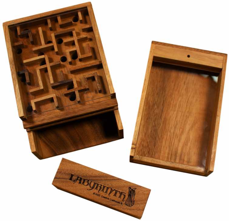 Creative Crafthouse Wooden Puzzle Labyrinth Box 