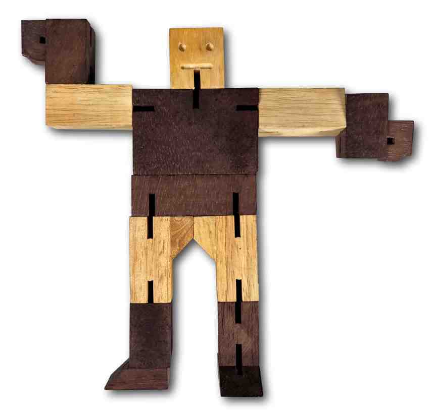 Wooden deals man toy
