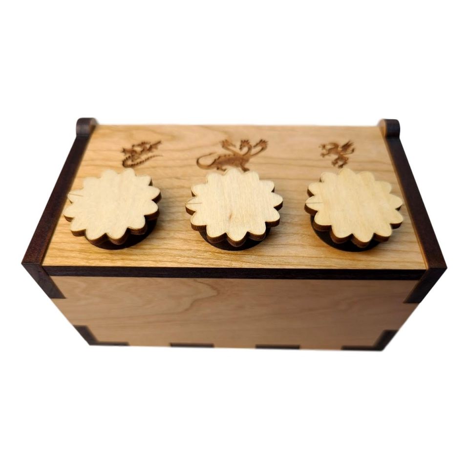 Secret Lock Dragon Puzzle Box - each with unique combination
