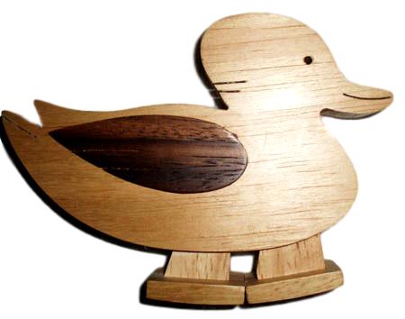 Walking Duck Toy All Wood Handcrafted