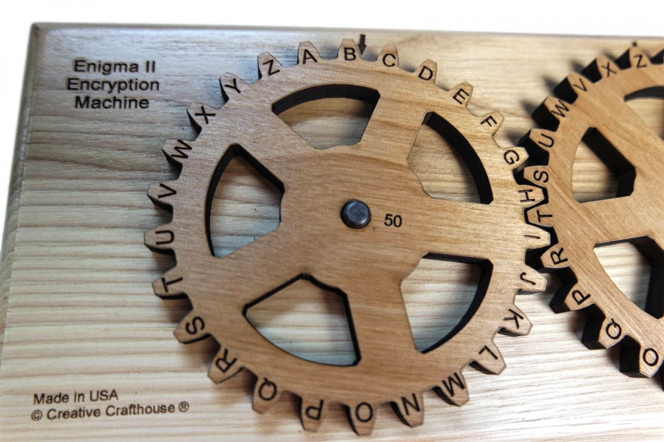 Enigma II Encryption Machine & Puzzle - encode & decode size LRG