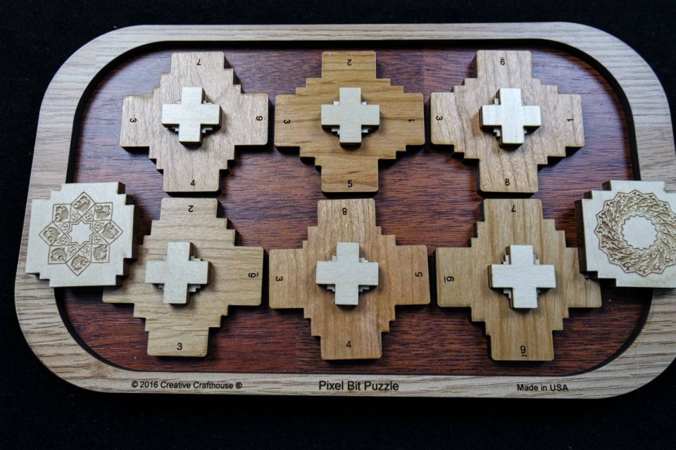 Pixel Bit Puzzle- insert the 2 bits into the frame